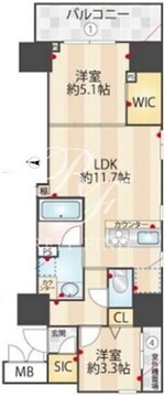 ズーム信濃町 406 間取り図