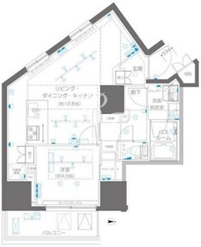 ズーム信濃町 1205 間取り図