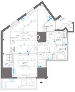 ズーム信濃町 1105 間取り図