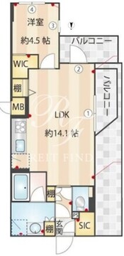 ズーム信濃町 507 間取り図