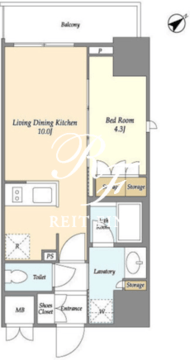 ラティエラ板橋 1201 間取り図