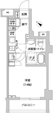 メトロステージ上野 402 間取り図