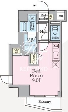 ハイズ三ノ輪2 304 間取り図