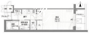 ガーデン東新宿 617 間取り図