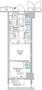 パークアクシス品川南大井パークフロント 327 間取り図