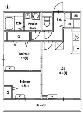 グランパセオ大森北 501 間取り図