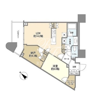 パークタワー勝どき S-2407 間取り図
