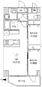 グランパセオ谷在家 207 間取り図