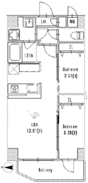 グランパセオ谷在家 607 間取り図