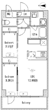 グランパセオ谷在家 412 間取り図