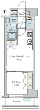 ブリリアイスト池尻大橋 507 間取り図