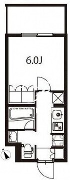 アジールコート東大井 407 間取り図