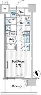 プレノ清澄庭園 204 間取り図
