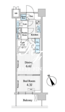 プレノ清澄庭園 223 間取り図