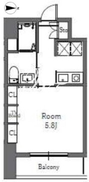 Totsu Residence Shiba 1003 間取り図