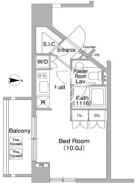 コンフォリア大森DEUX 206 間取り図