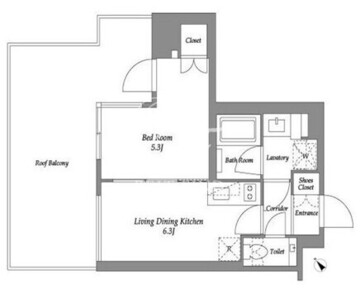 エネシャル代官山 301 間取り図