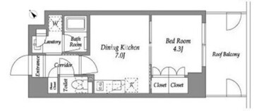 エネシャル代官山 304 間取り図