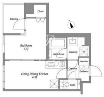 エネシャル代官山 501 間取り図