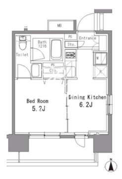 パークアクシス亀戸中央公園 406 間取り図