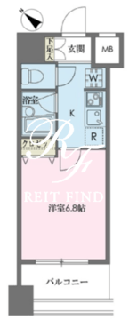 ドゥーエ新川 206 間取り図