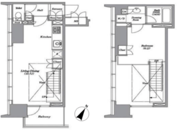 レキシントンスクエア白金高輪 601 間取り図
