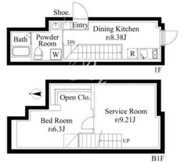ファーヴァル代々木上原 101 間取り図