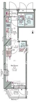 コンシェリア神楽坂CROSSIA 801 間取り図