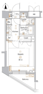 メイクスデザイン高田馬場 304 間取り図