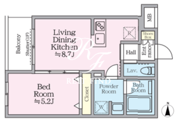 アイルグランデ赤羽 302 間取り図