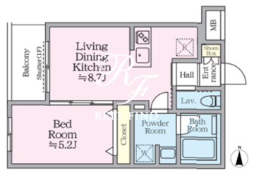 アイルグランデ赤羽 402 間取り図
