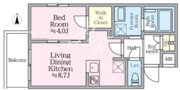 アイルグランデ赤羽 201 間取り図