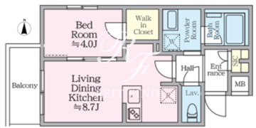 アイルグランデ赤羽 301 間取り図