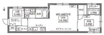 ココキューブグランデ学芸大学 102 間取り図