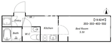 ブルーパレット池上 303 間取り図