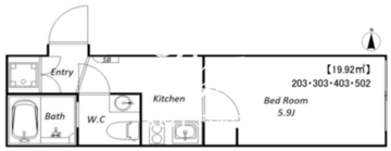 ブルーパレット池上 403 間取り図