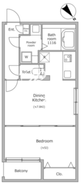 ラクラス四谷三丁目 306 間取り図