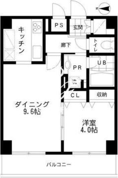 レジディア文京本郷2 1403 間取り図