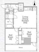 レジディア文京本郷4 1502 間取り図