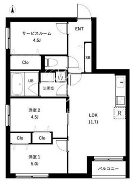 クールブラン西荻窪 206 間取り図