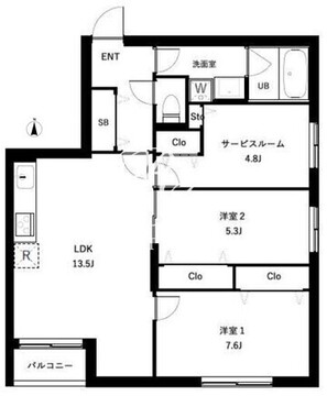 クールブラン西荻窪 301 間取り図