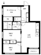 クールブラン西荻窪 404 間取り図