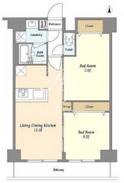 グランカーサ尾久 406 間取り図