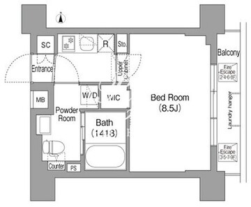 コンフォリア・リヴ新中野サウス 606 間取り図