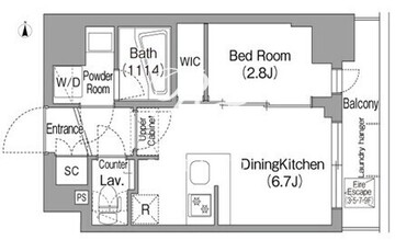 コンフォリア・リヴ新中野サウス 605 間取り図