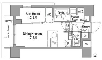 コンフォリア・リヴ新中野サウス 601 間取り図