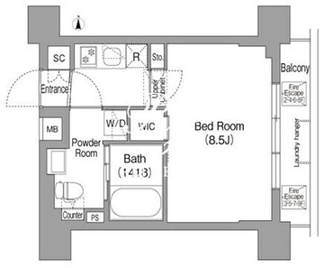 コンフォリア・リヴ新中野サウス 406 間取り図