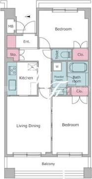 レジディア世田谷弦巻 504 間取り図