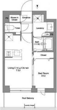 コンフォリア戸越公園 411 間取り図