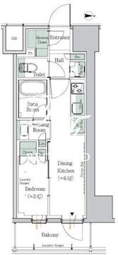 ワンルーフレジデンス中野南台 504 間取り図